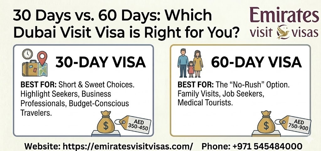30 Days vs. 60 Days: Which Dubai Visit Visa is Right for You?